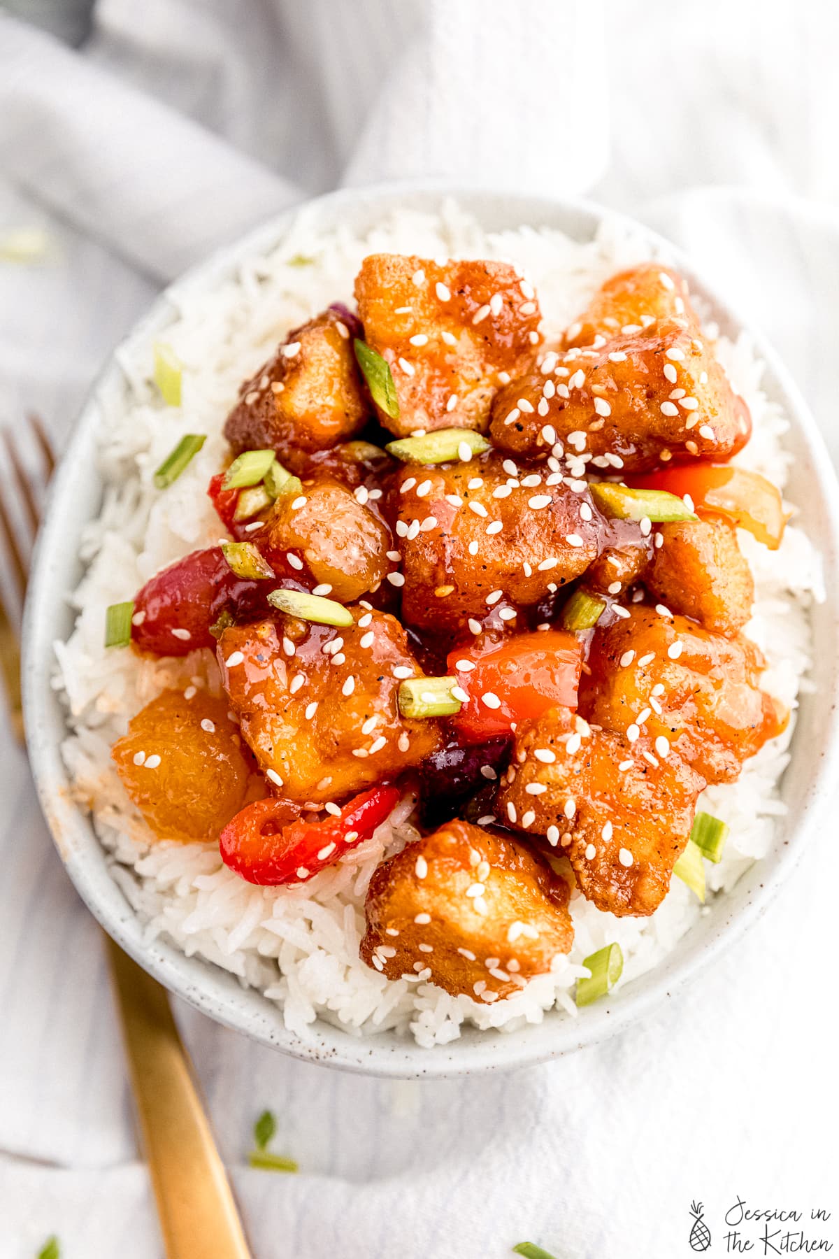 Crispy Sweet and Sour Tofu by Jessica In The Kitchen