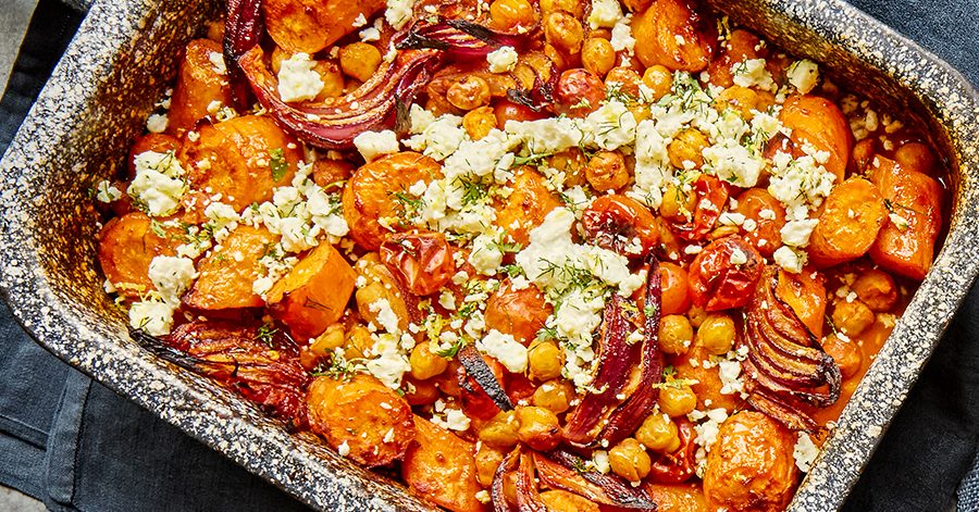 Smoky Carrot & Chickpea Traybake by Good Food