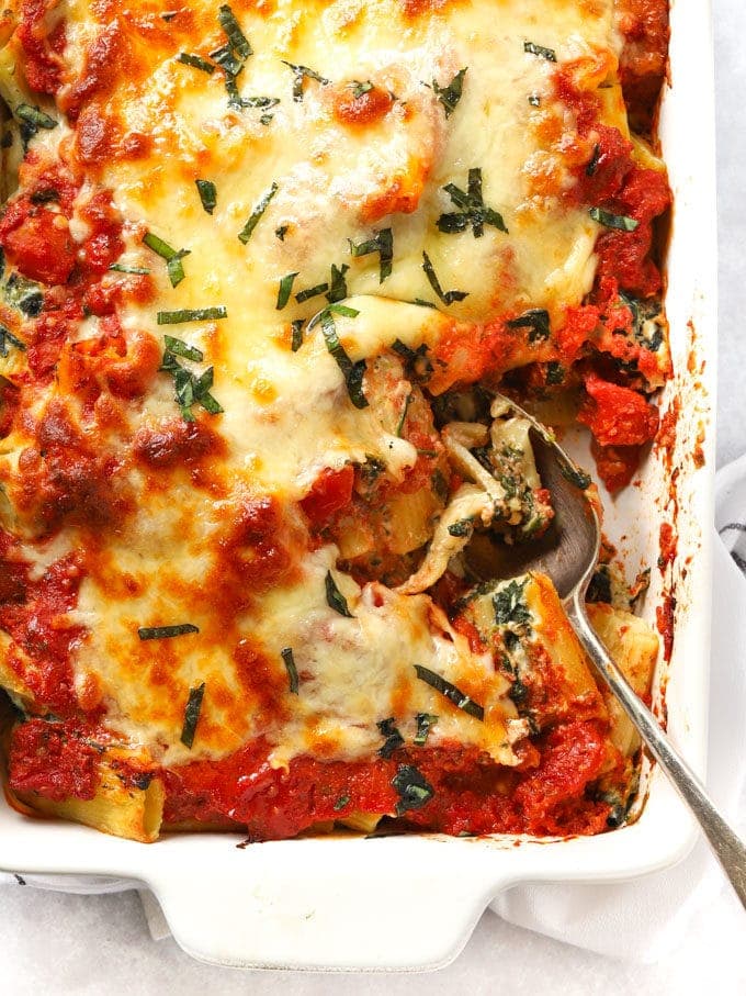 Spinach and Ricotta Pasta Bake by Taming Twins