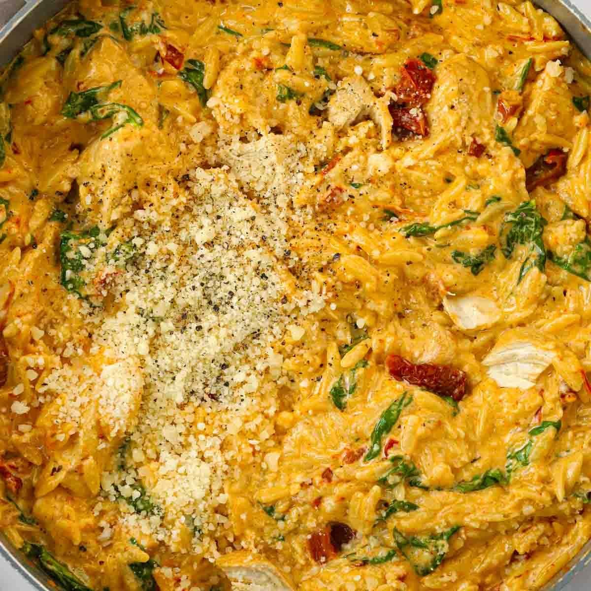 Marry Me Chicken Orzo by Taming Twins