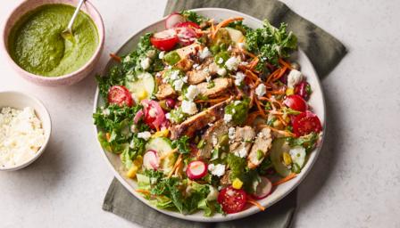 Blackened Chicken, Kale and Tahini Salad by Bbc Food