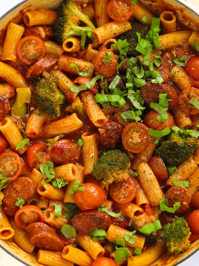 One-Pot Chorizo Pasta by Taming Twins
