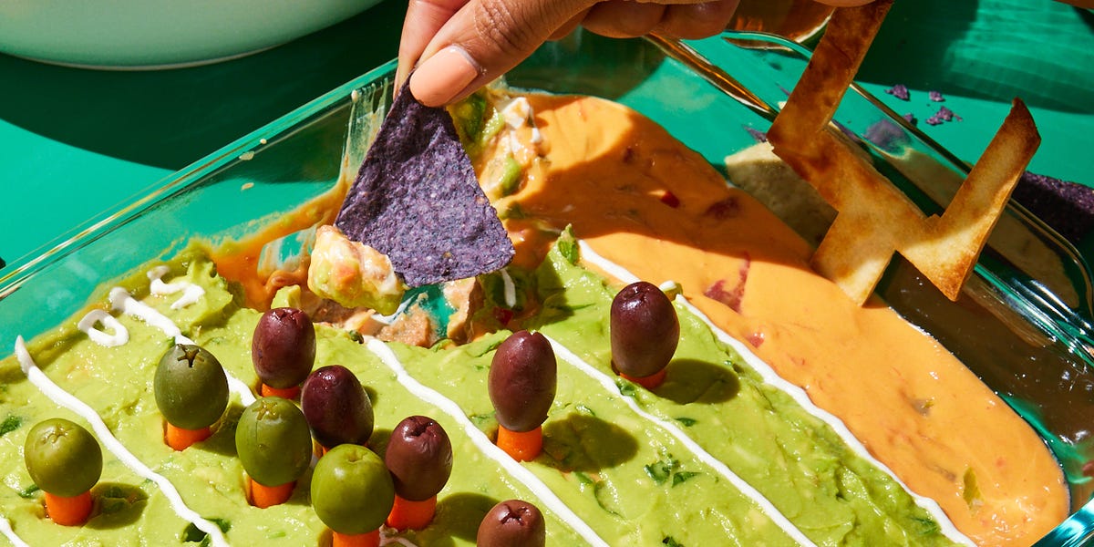 Football Field Layered Dip by Delish