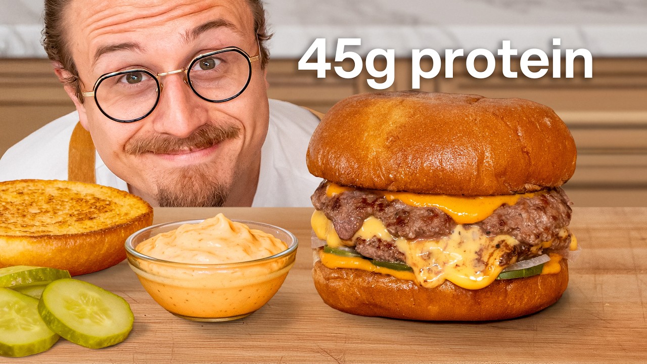 Low-Calorie High-Protein Smash Burger by Joshua Weissman Recipes