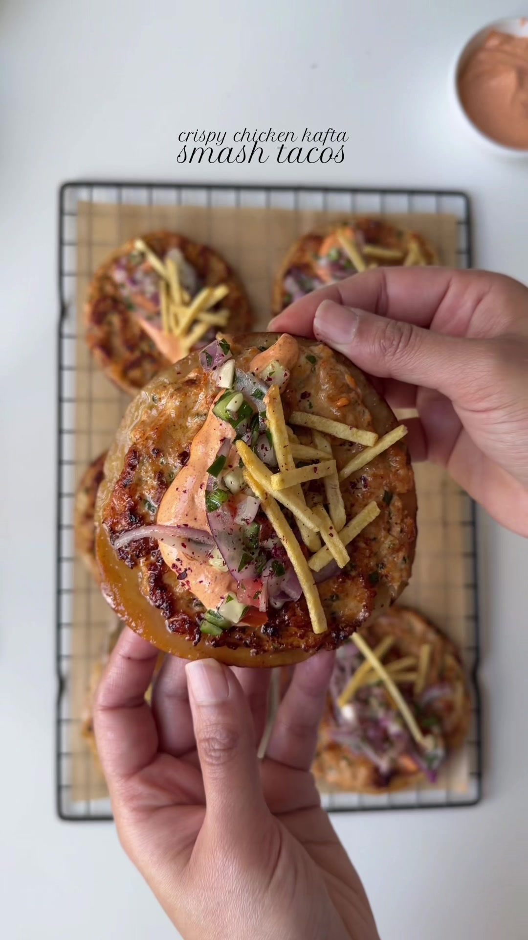 Crispy Chicken Kafta Smash Tacos by Iramsfoodstory