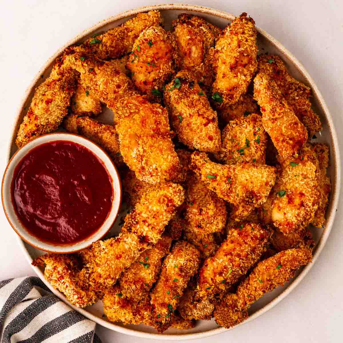 Oven Baked Chicken Goujons by Taming Twins