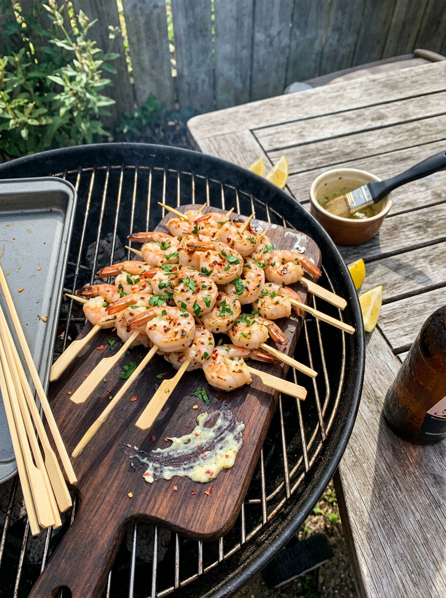 Garlic Butter Prawn Skewers, Gone in Sixty Seconds by Maxy69838