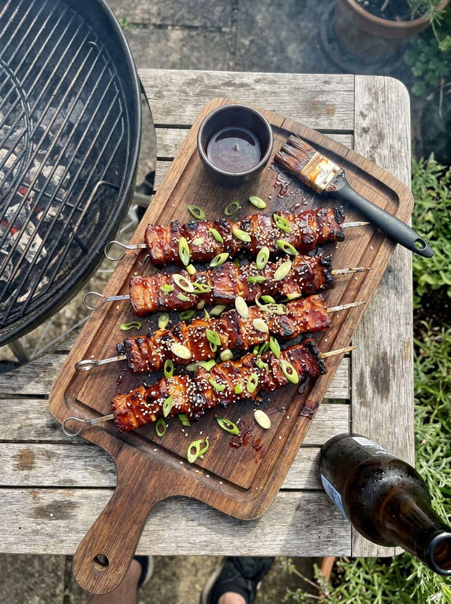 Gochujang Pork Belly Skewers, Sticky and Charred by Maxy69838