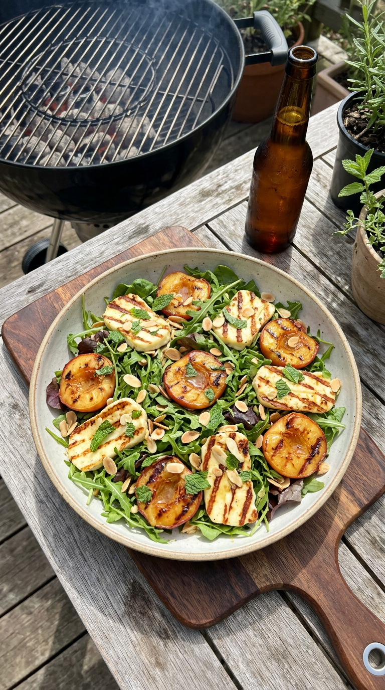 Charred Halloumi and Peach Salad, My Best Trick All Summer by Maxy69838