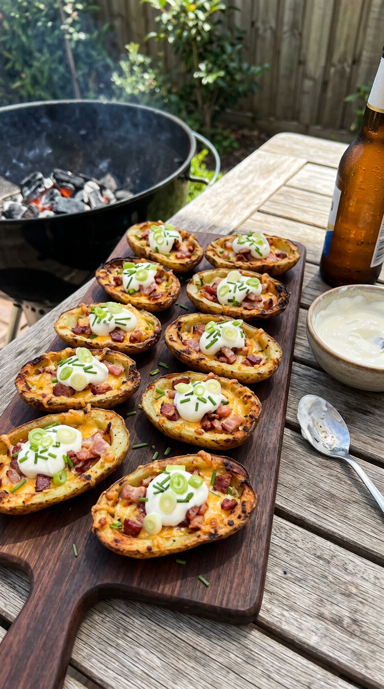 Loaded Grilled Potato Skins, Ready Before the Coals Cool by Maxy69838