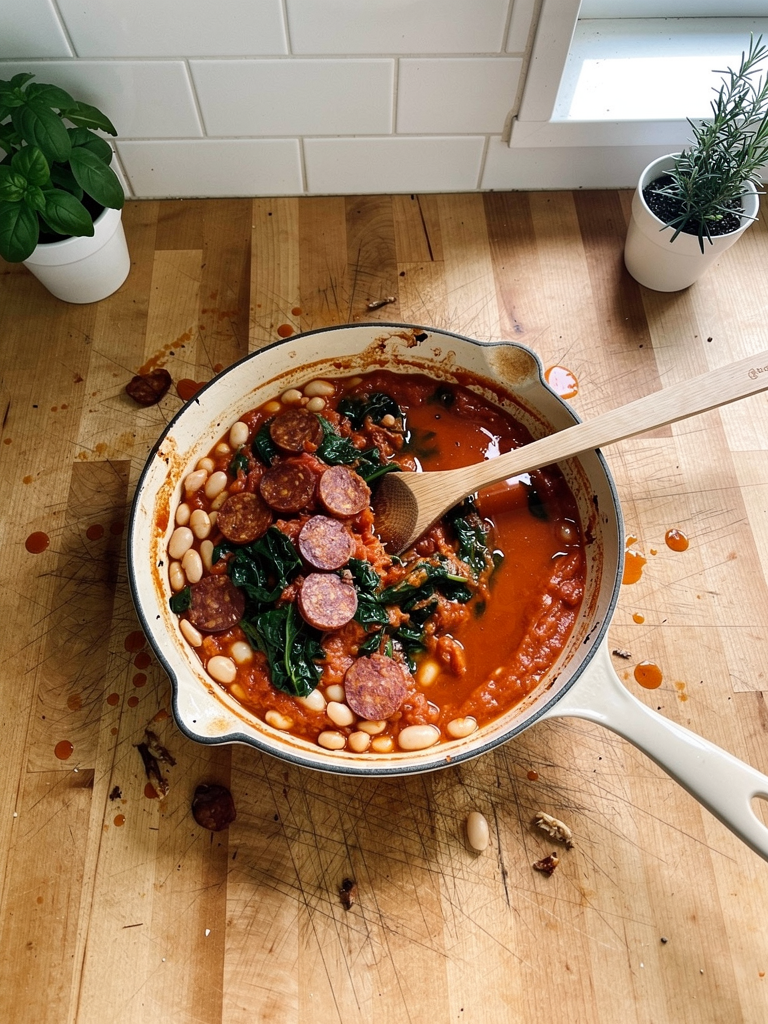 Smoky Chorizo and White Bean Stew, Made for Crusty Bread by Maxy69838