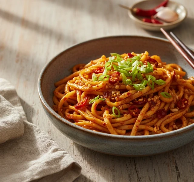 Spicy Garlic Chili Noodles by Zozifoods Ar
