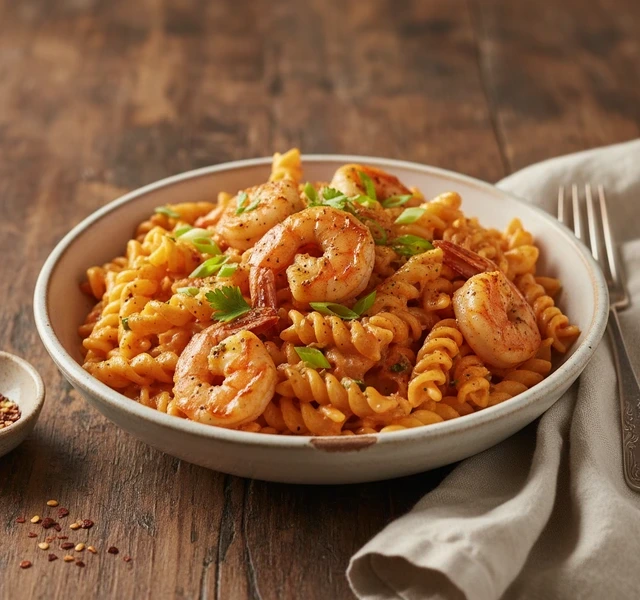 Creamy Cajun Shrimp Pasta by Manda Panda Eats