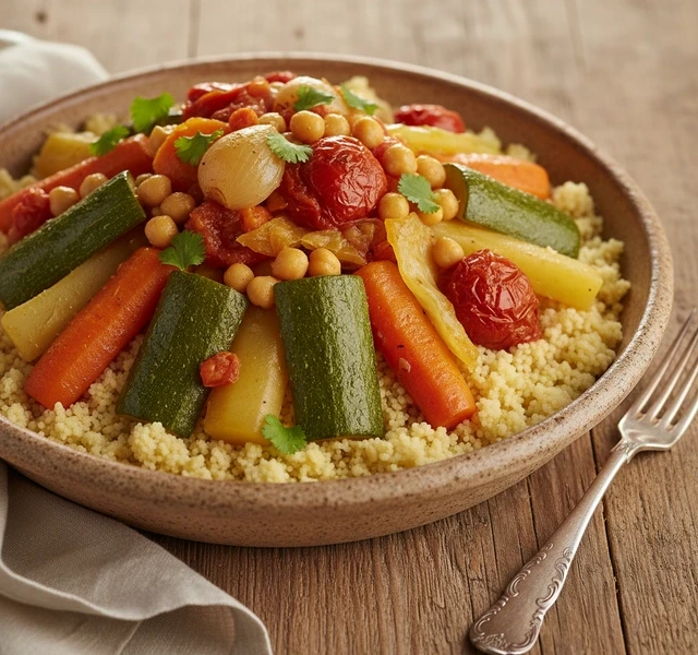 AmakFoul (Kabyle Steamed Vegetable Couscous) by Perledeslys