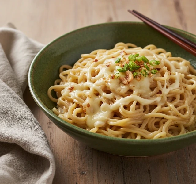 Creamy Garlic Ramen Hack by Foodierandy
