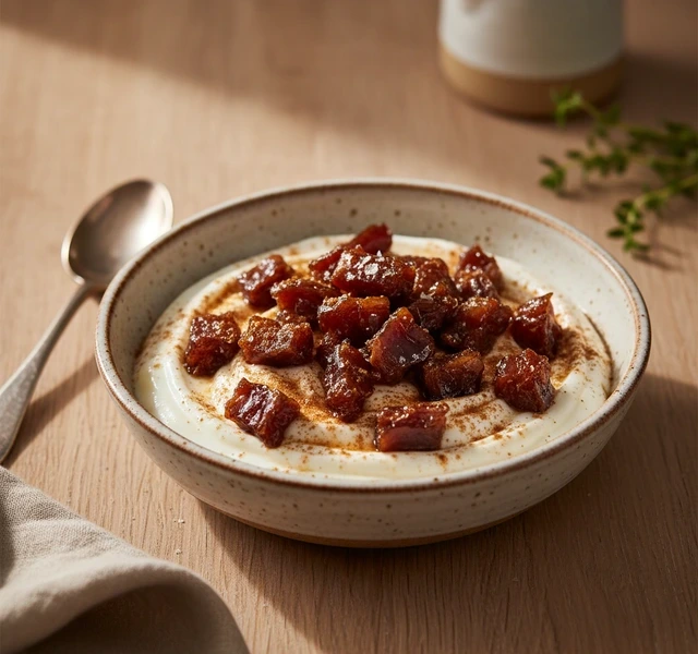 Sticky Toffee Pudding Yoghurt Bowl by Zero Guilt By Hela