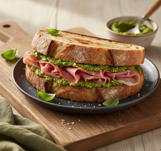 Pesto Prosciutto Sandwich by Jbdejulio