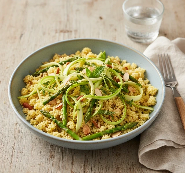 Shaved Asparagus and Couscous Salad by Lexasnoms