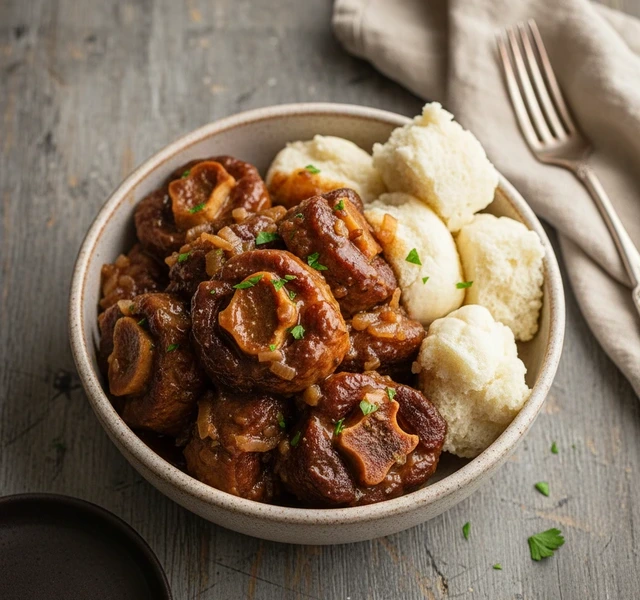 Braised Oxtail with Steamed Bread by Msdlamzie