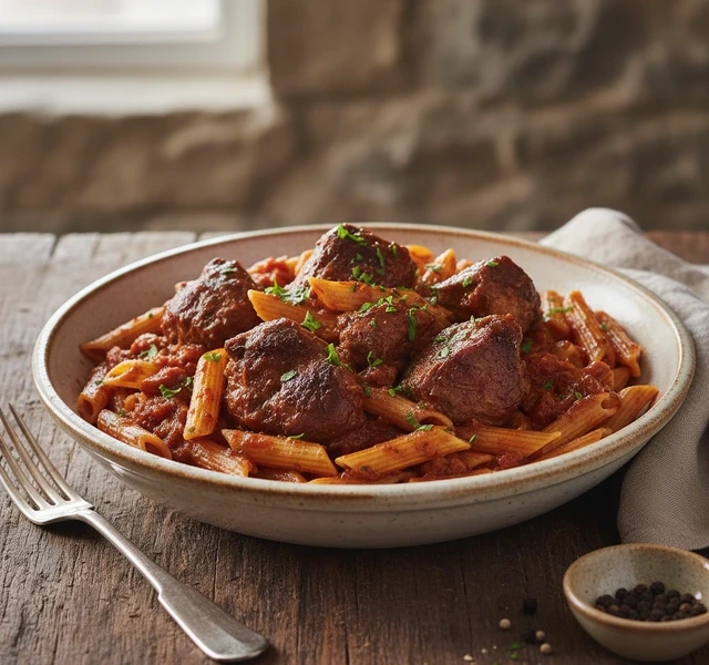 Slow-Braised Lamb Ragù with Penne by Pops11169