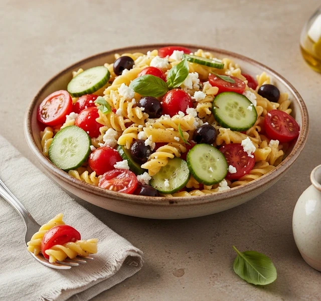 Healthy Pasta Salad by Camille Styles
