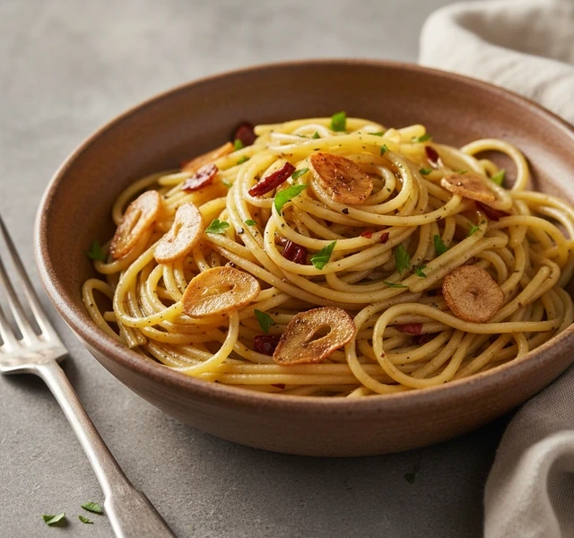 Midnight Garlic and Chili Pasta by Matteocanzi Masterchef15