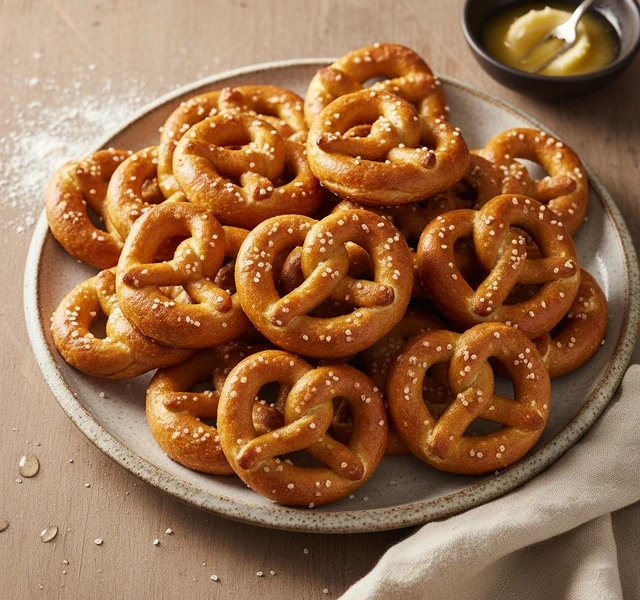 Golden Mini Soft Pretzels by Madison Eats