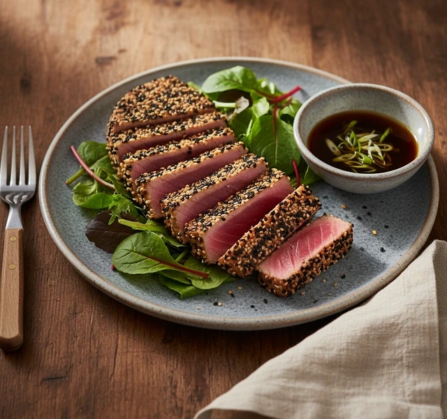 Sesame Crusted Ahi Tuna by Dishesbyhannah