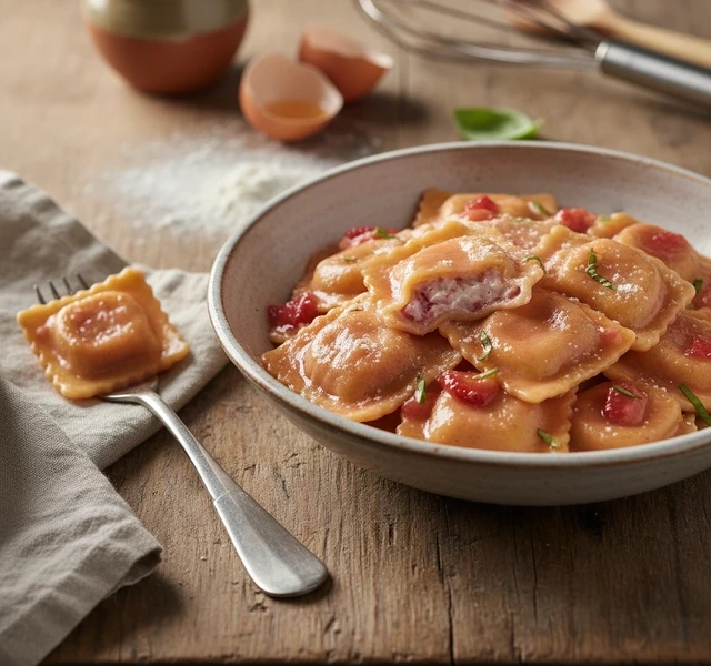 Strawberry Boursin Ravioli by Lartigianapastificio