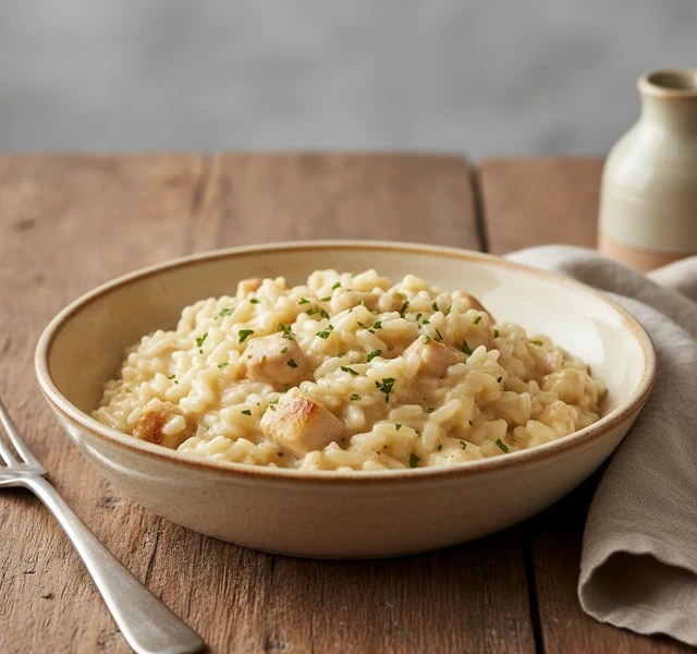 One-Pot Creamy Chicken Risotto by Ne Kucharka