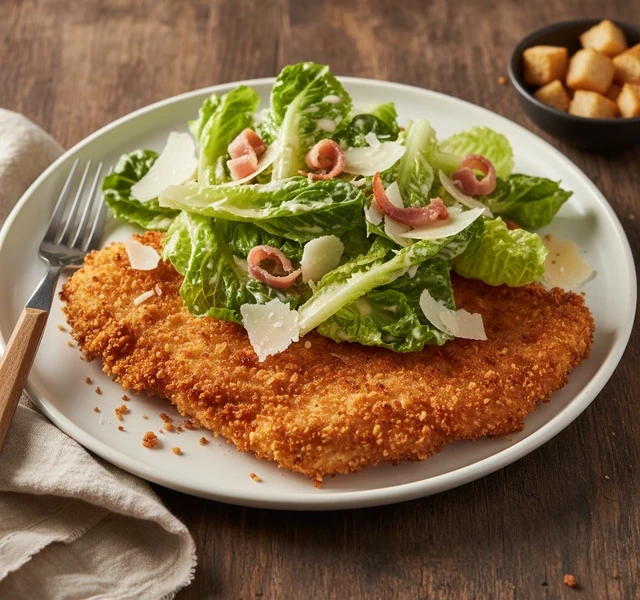 Crispy Chicken Caesar Schnitzel by Jon Watts