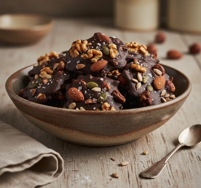 Crunchy Chocolate Nut Clusters by Fedwajg