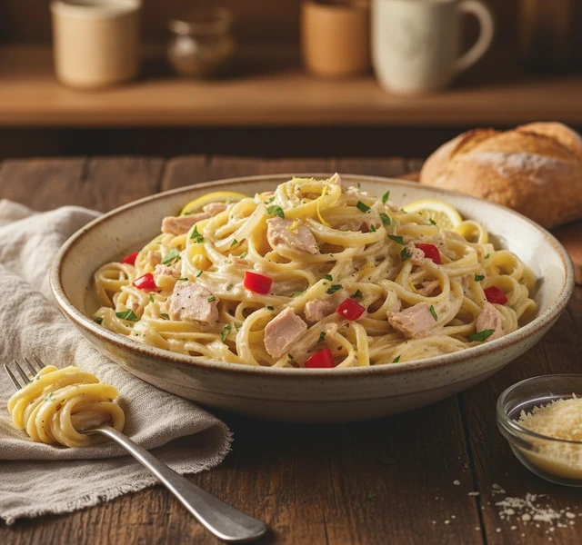 Upgraded Tuna Alfredo by Nachocookin