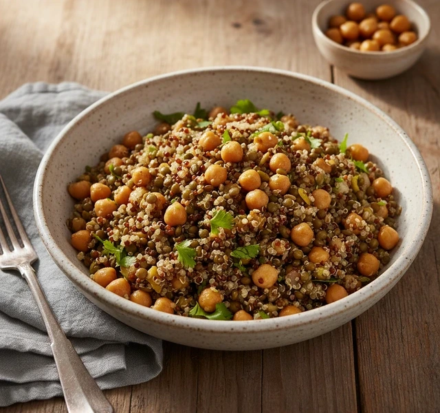 Chickpea, Lentil, and Quinoa Salad by Itsbanidalili