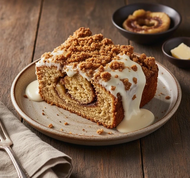 Cinnamon Swirl Crumble Banana Bread by Nathan