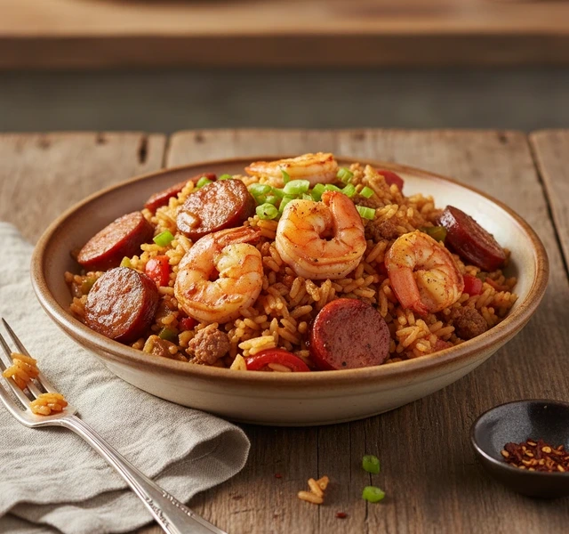 Cajun Shrimp and Sausage Dirty Rice by Thusmokingvip