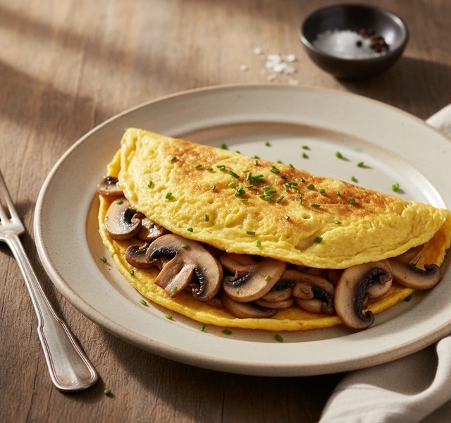 Classic Mushroom Omelette by Jsharpchef