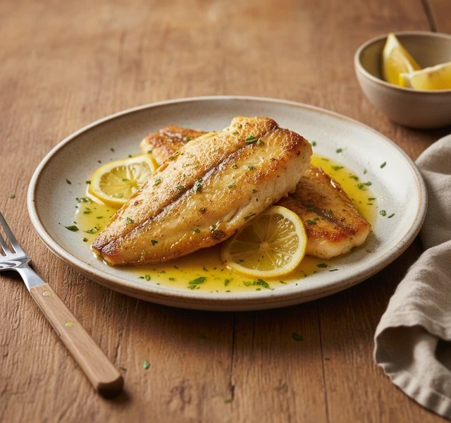 Pan-Seared Flathead With Lemon Butter by Joshbollen