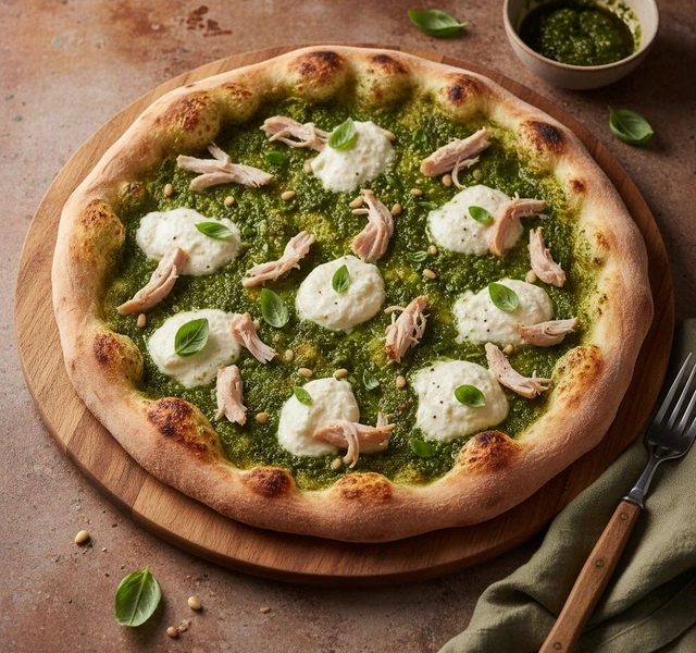 Pesto and Turkey Neapolitan Pizza by Farshad Gordi