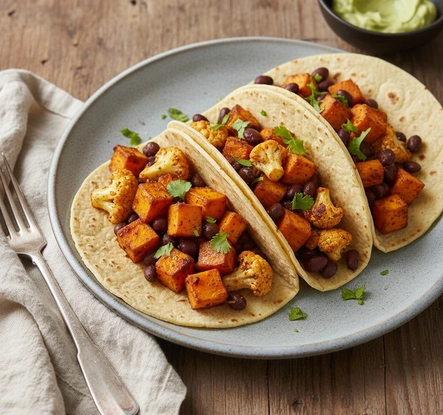 Sweet Potato and Cauliflower Tacos by Playswellwithbutter