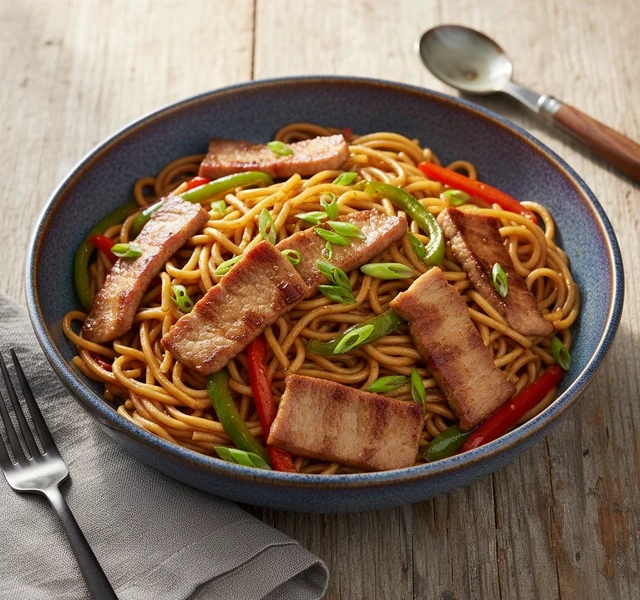 Spicy Pork Chow Mein by Jennashrestha
