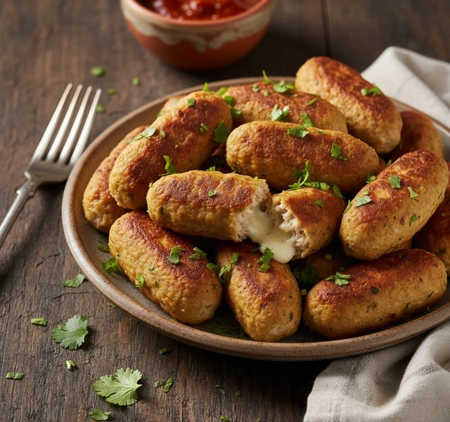 Smokey Chicken Cheese Kababs by Sehers Foodiary