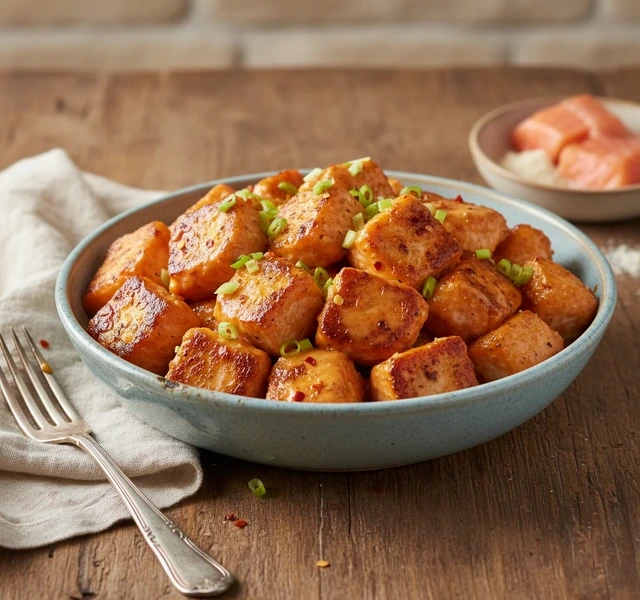 Crispy Bang Bang Salmon Bites by Nutritionfromkay