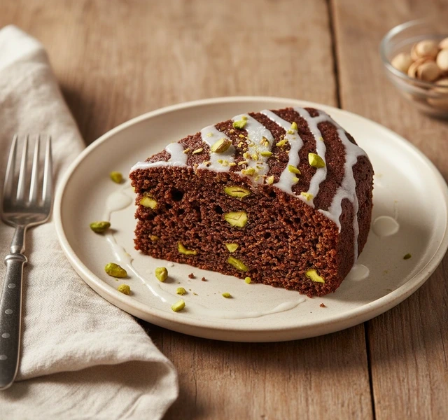 Vegan Cacao Pistachio Cake by Patyskitchen