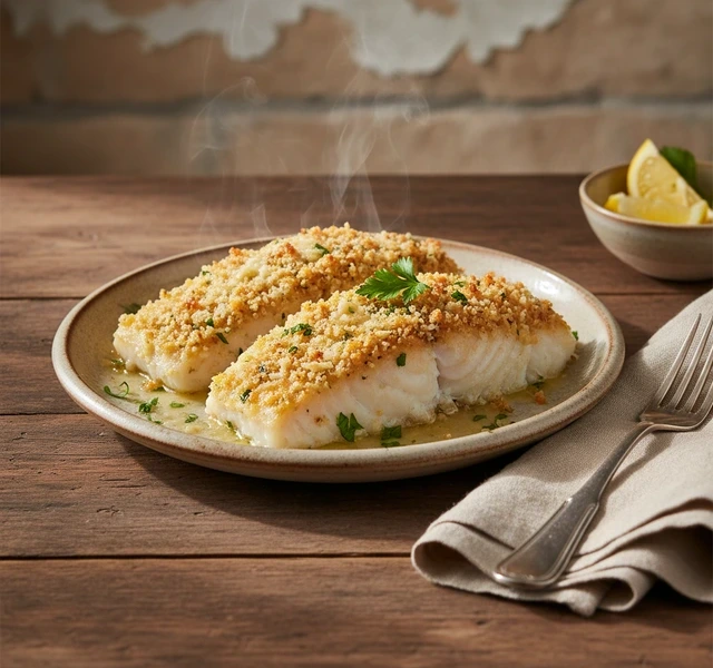 Baked Cod by Chelseasmessyapron