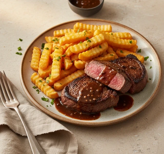 Sirloin Steak with Crispy Frites by Richardhaywood