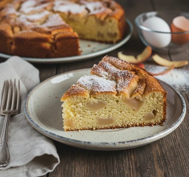 Chec cu Mere (Romanian Apple Cake) by Yoyorelalala