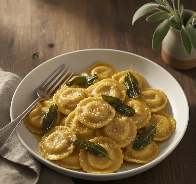 Brown Butter and Sage Ravioli by Sarahinnawi