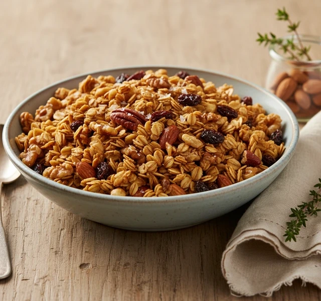 Homemade Sweet and Salty Granola by Dinnerreinvented