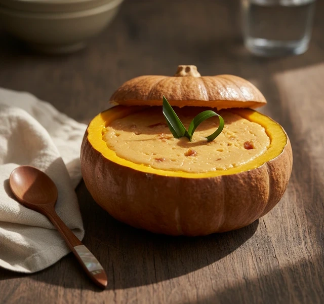 Thai Pumpkin Custard (Sankaya Faktong) by Foodiepaupau